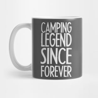 Camping legend since forever, camping lover, Retro Happy Camper T-shirt, Funny Camping, Hiking Gift Tshirt Cool Camp, gift for camper. Mug